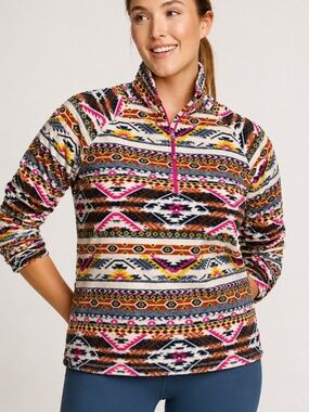 Eddie Bauer Quest Fleece 1/4 Zip Pullover | Paprika Multicolor | Medium